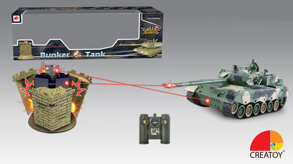 Tank vs Bunker (ZTZ-96A)